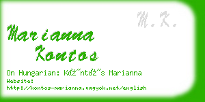 marianna kontos business card