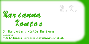marianna kontos business card